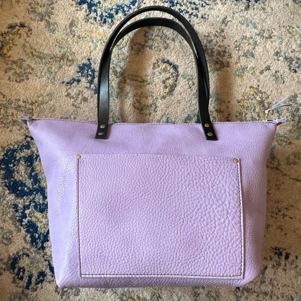 NEW ๐ฆ Portland Leather Large Wisteria Zip Tote - Picture 1 of 16